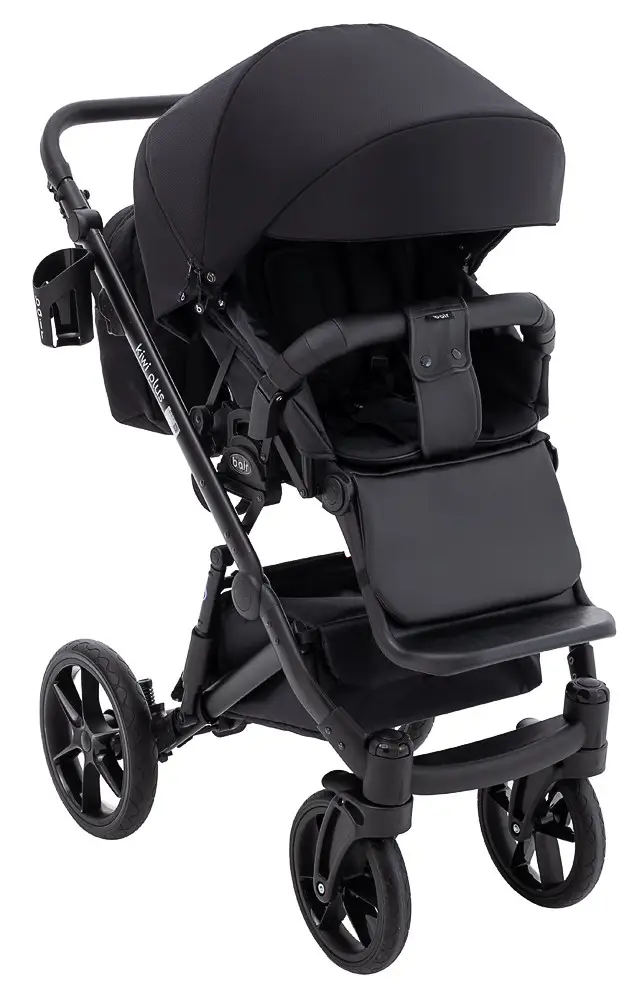 Коляска 2 в 1 Bair Kiwi Plus ECO Soft BKP-452 чорный